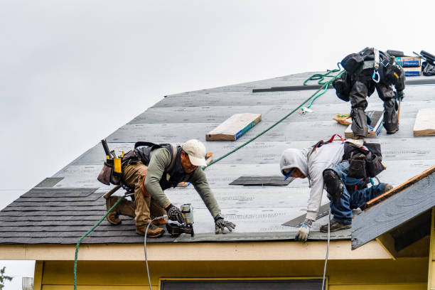 Professional Gutter Installation technician working in Oysterville, WA